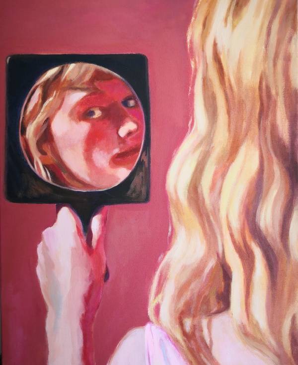 Blond in Mirror