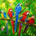 Parrots in the Jungle
