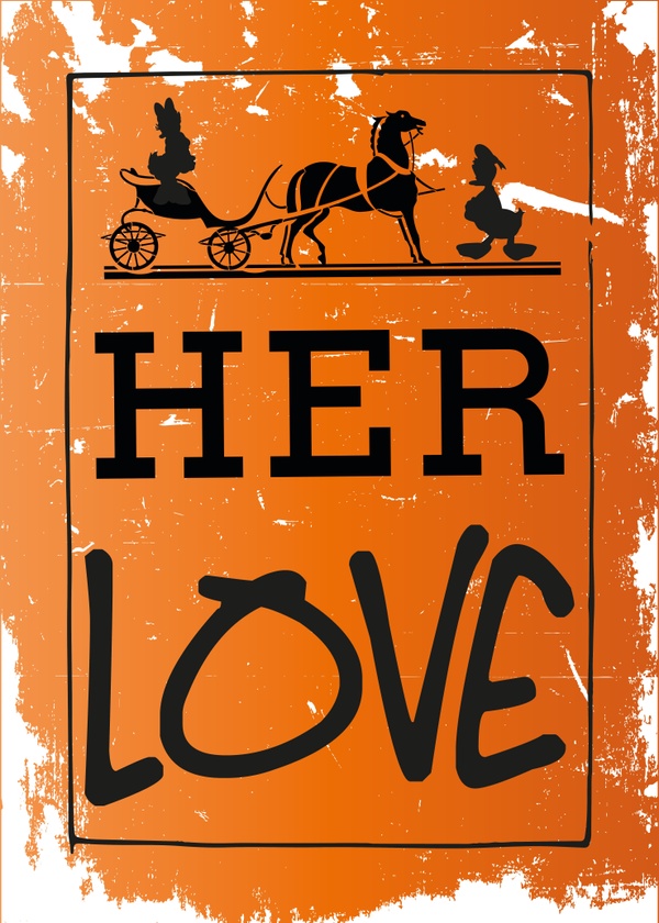 Her Love – Orange Fashion Pop Art Tribute