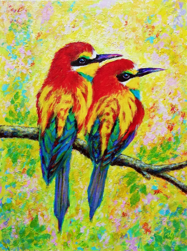 A Sweet Pair of Birds - Golden Bee-Eater