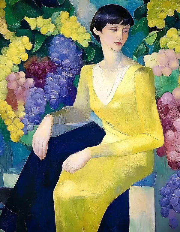 Woman With Grape