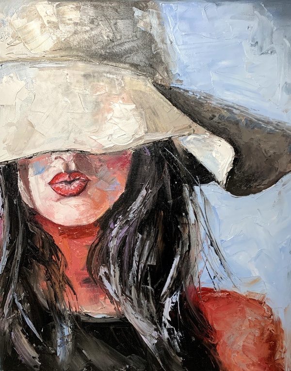 Woman in a White Hat