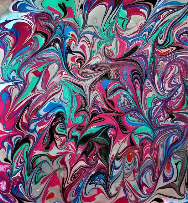 Abstract marbling patterns