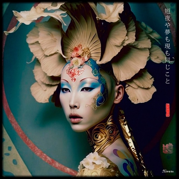Japanese Goddess RJ0003 - Portrait Photography Geisha Art Nouveau