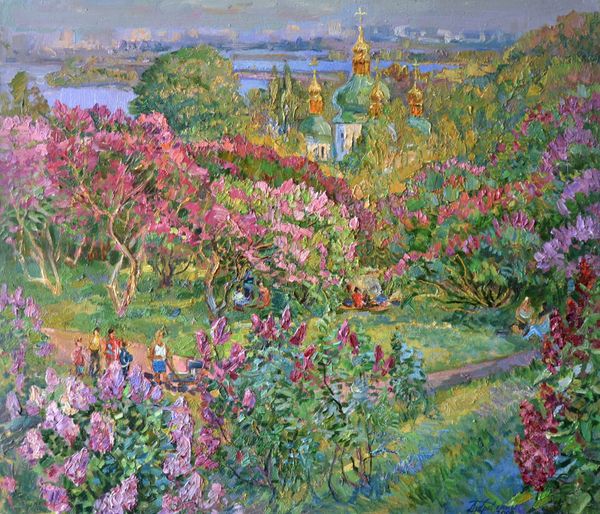 Spring Blossom of Lilac Trees