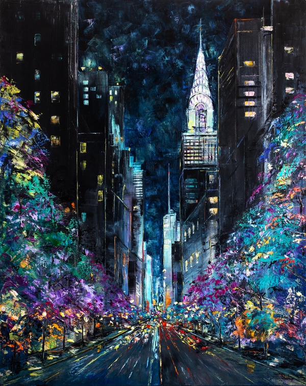 Midnight Drive Through Manhattan
