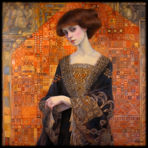 Portrait RJ0181 Art Nouveau Gustav Klimt painting