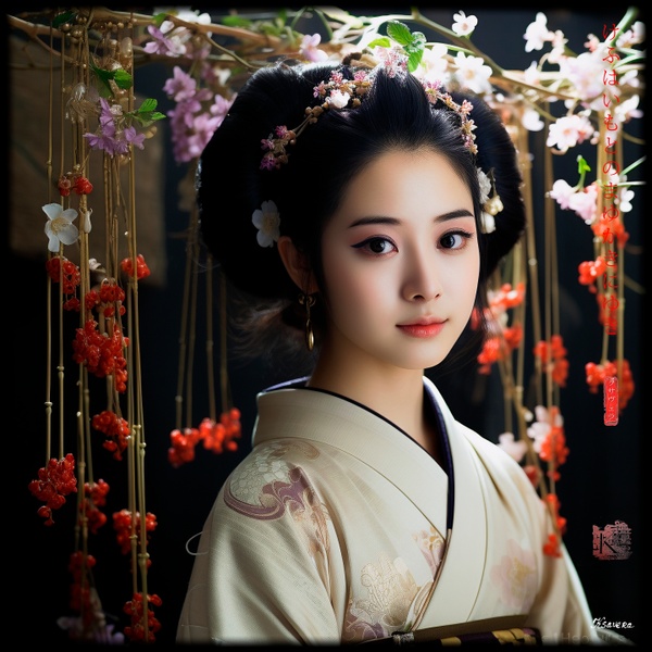 Japanese Maiko RJ0131 Girl Geisha Geiko Portrait Photography