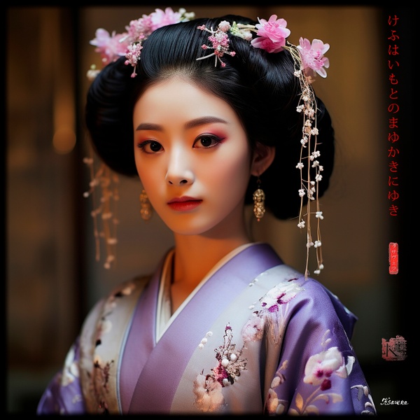 Japanese Maiko RJ0121 Girl Geisha Geiko Portrait Photography
