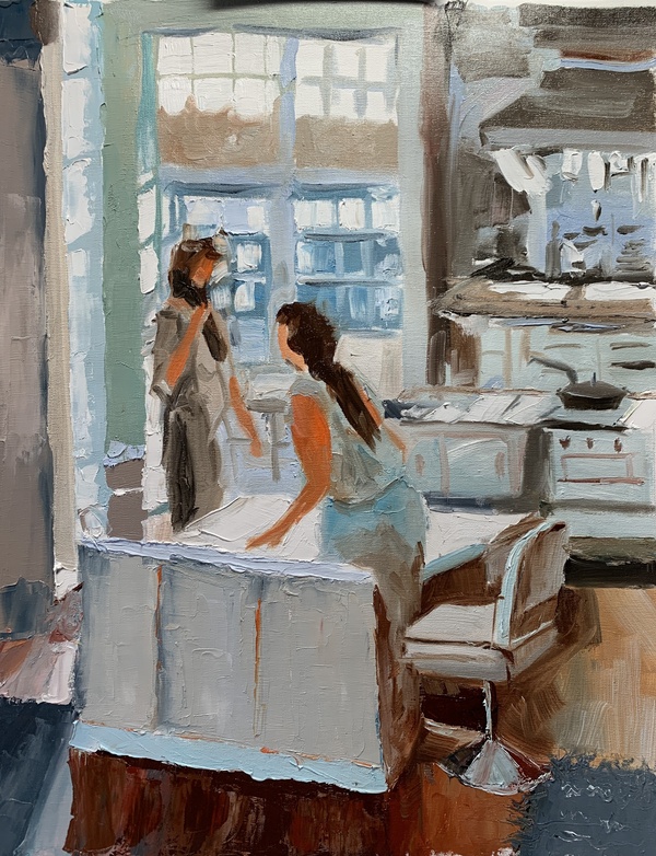 Chatting in a Kitchen