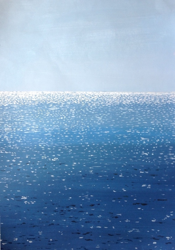 Silver and blue