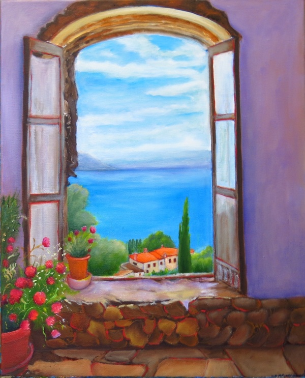 Scenic View through a window