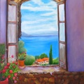 Scenic View through a window