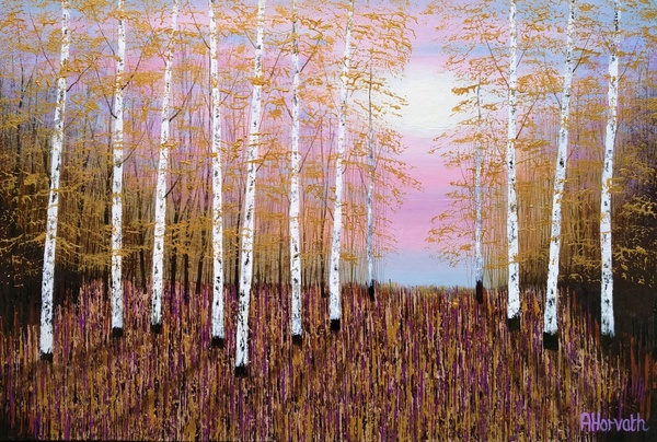 Gold and Rose Forest Light