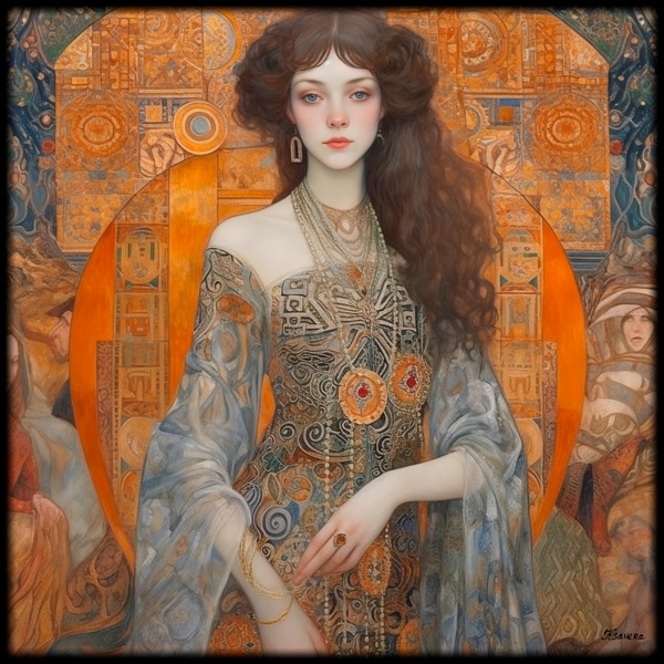 Portrait RJ0185 Art Nouveau Gustav Klimt painting