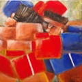 «Boxers» — Cubo-Futurism, Russian Avant-Garde.