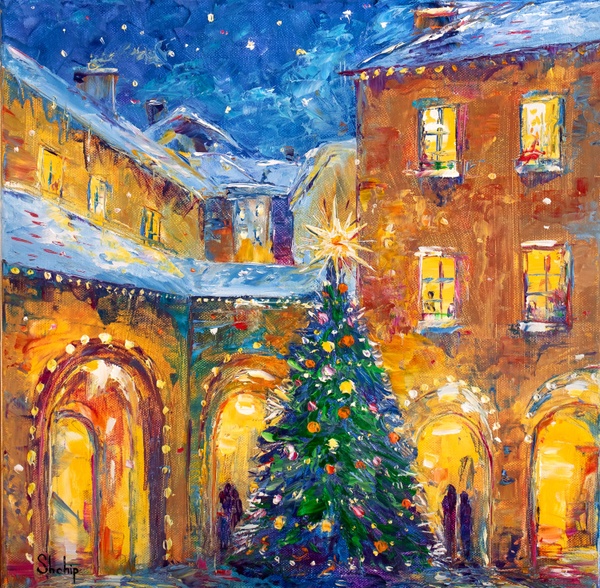 Christmas Lights in Town