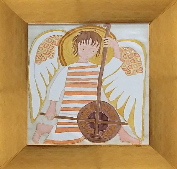 Angel child with his lyre