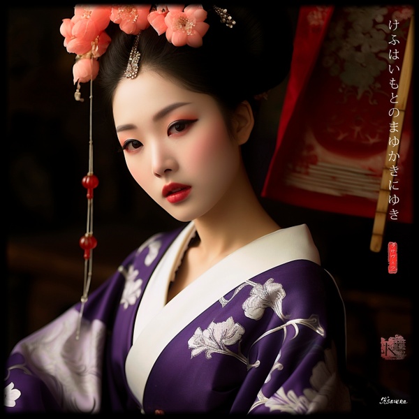 Japanese Maiko RJ0103 Girl Geisha Geiko Portrait Photography