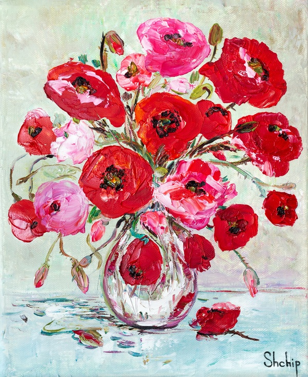 Bouquet Of Red Poppies