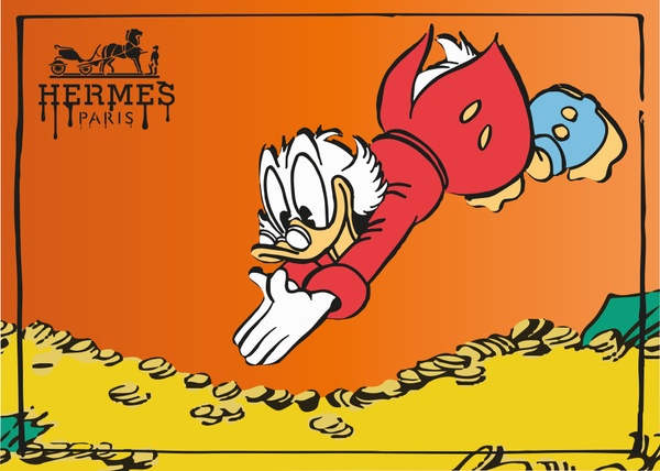 Luxury Dive – Scrooge x Hermes Pop Art Print