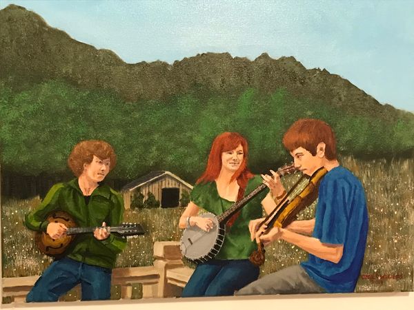 “Mountain Music” oil on canvas 16 by 20 inches $200.00