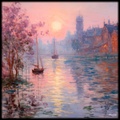 French Landscape Painting RJ0217 in Impressionism style of Claude Monet