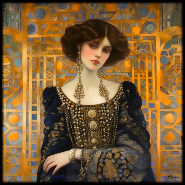 Portrait RJ0187 Art Nouveau Gustav Klimt painting