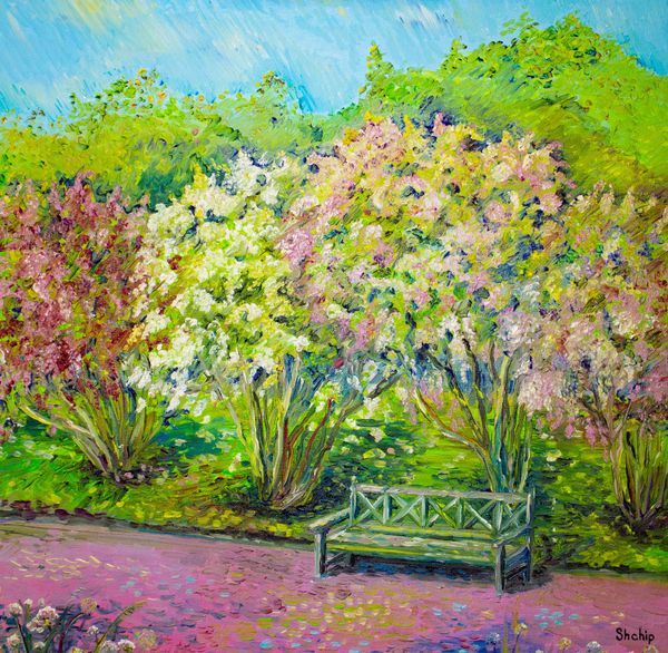 Bench in the Lilac Park