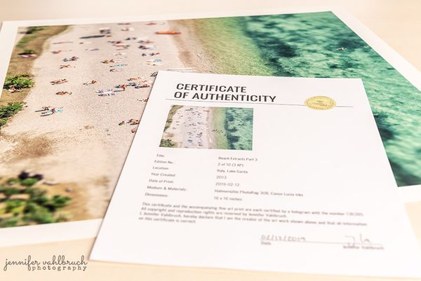 Certificate of Authenticity