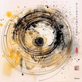 Japanese Enso RJ0101 Abstract Watercolor