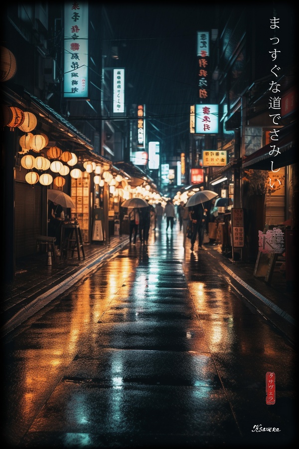 Japanese Street DS0315 Haiku Photography Old Kioto