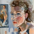 Romantic Woman. Portrait of the Female Artist.