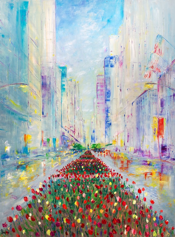 Spring After Rain on Michigan Avenue