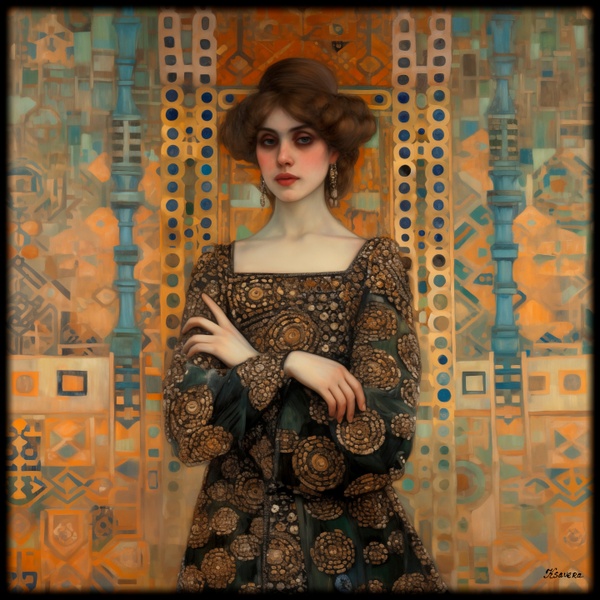 Portrait RJ0192 Art Nouveau Gustav Klimt painting